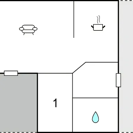 One-bedroom In Ribe Casa de Férias Mandø By